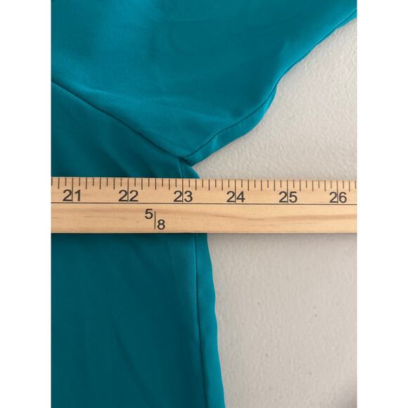 Chico's Blouse Womens Size 3 XL Turquoise V-Neck Long Sleeve Office Career Shirt - Picture 4 of 9